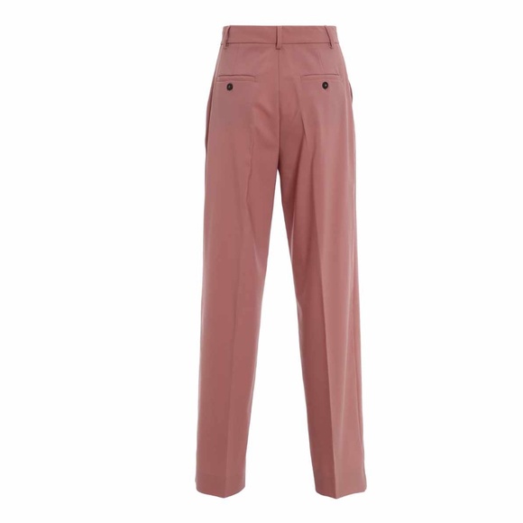 NWT Weekend Max Mara Size 2 Fauno 96% Wool Wide Leg Pants in Antique Rose pink - Picture 3 of 10